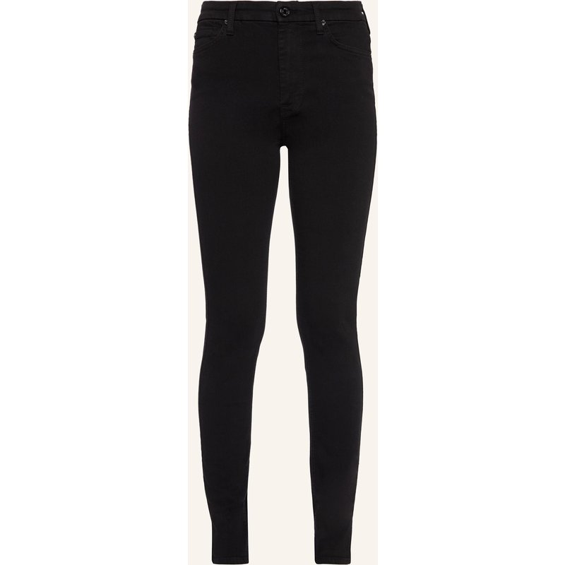 7 For All Mankind Jeans High Rise Skinny Fit schwarz