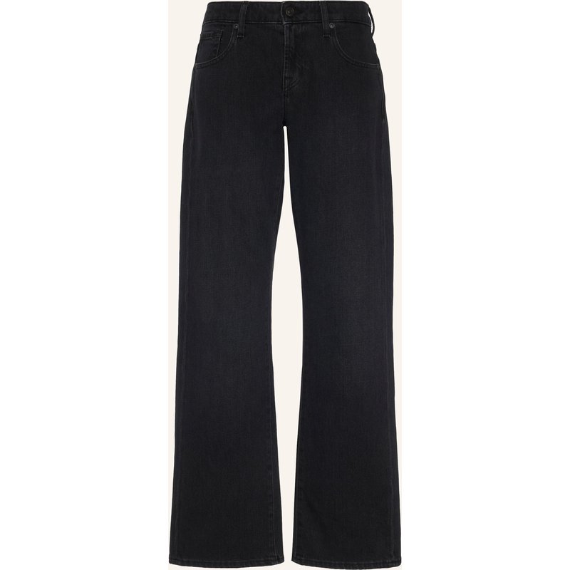 7 For All Mankind Jeans Low Straight Straight Fit schwarz