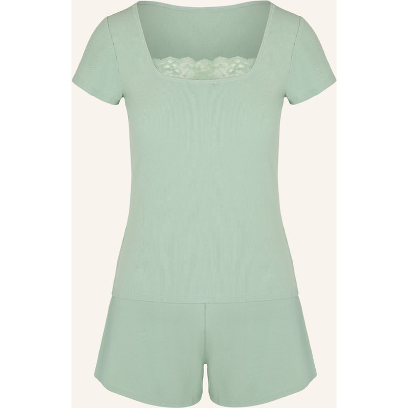 Hunkemöller Schlafanzug Rib Lace gruen