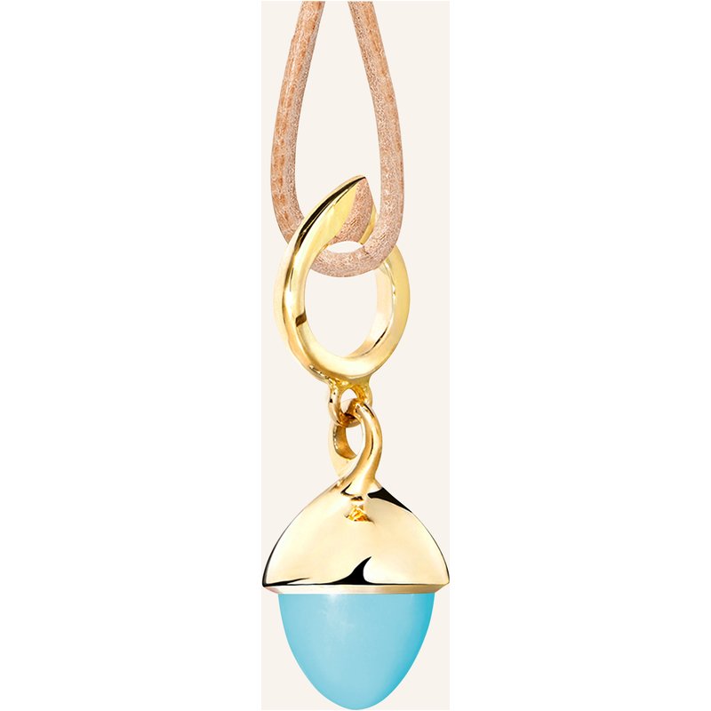 Tamara Comolli Anhänger Pendant Mikado Flamenco Turquoise Türkis 18k Gelbgold gold