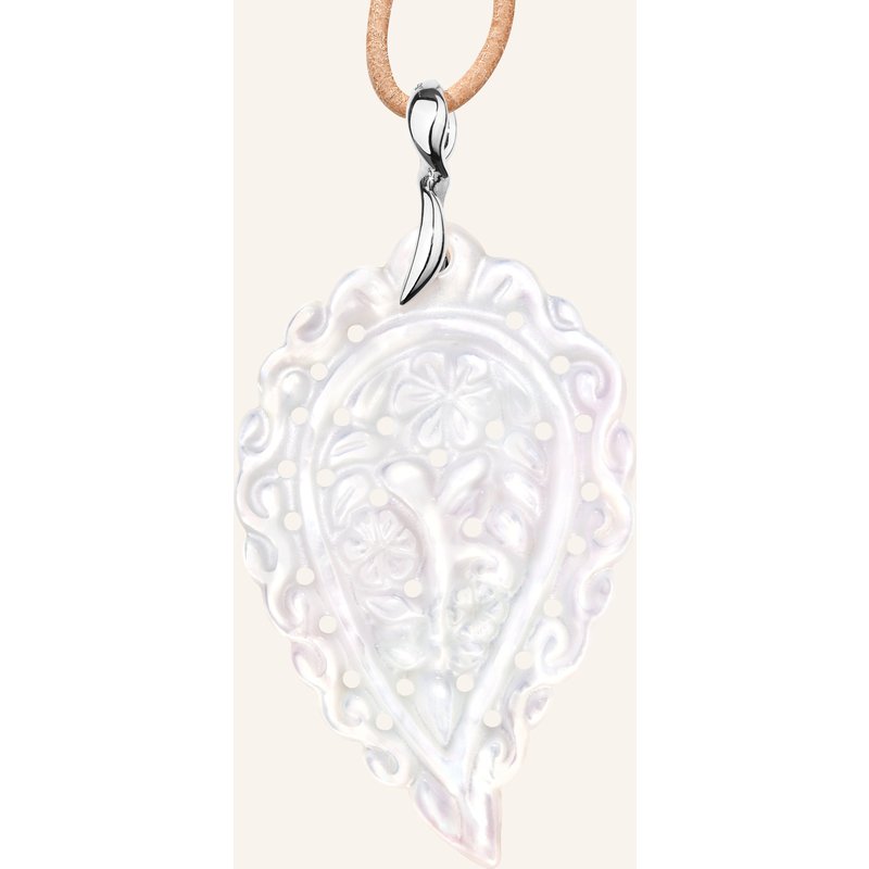 Tamara Comolli Anhänger Pendant India Large Mother Of Pearl White Aus 18 Karat Weißgold Und Perlmutt silber
