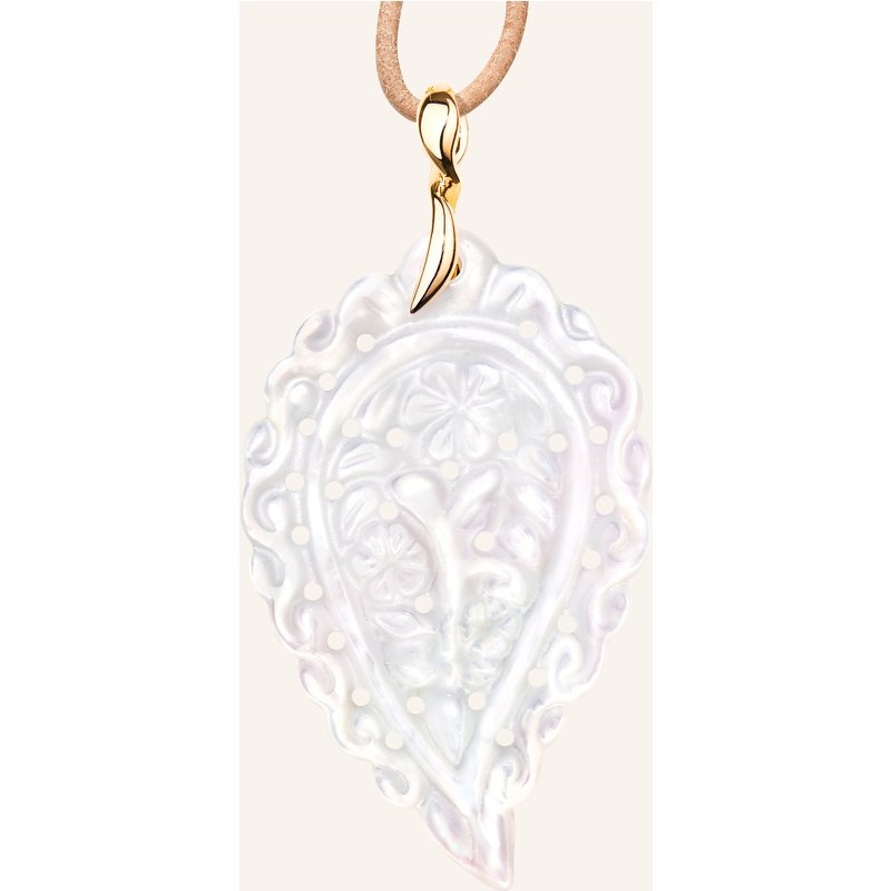 Tamara Comolli Anhänger Pendant India Large Mother Of Pearl White Aus 18 Karat Gelbgold Und Perlmutt gold