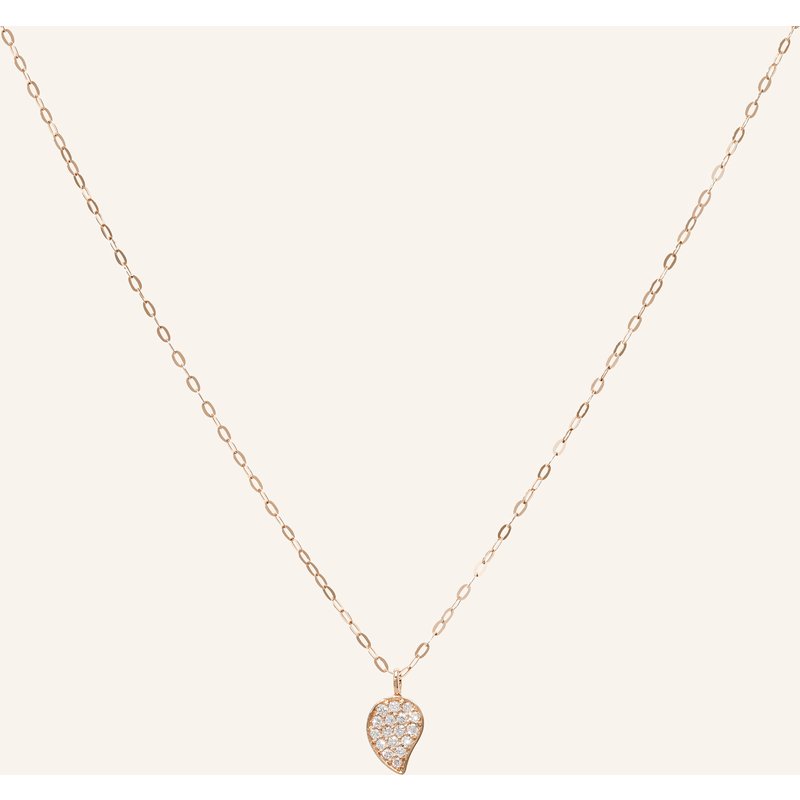 Tamara Comolli Halskette Chain Sparkle Drop Diamond Pavé, 1,0 Mm, 45 Cm Aus 18 Karat Roségold Mit Diamant Pavé rosegold