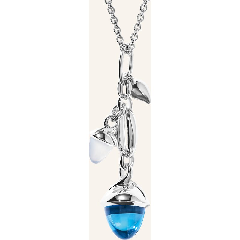 Tamara Comolli Ohrhänger Ohrhänger Mikado Dangling 2 Acorns - 'Ocean' 18k Weißgold silber