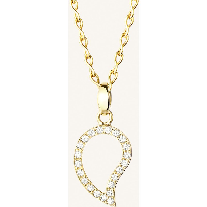 Tamara Comolli Anhänger Pendant Signature Small Diamond Pavé Mit Diamant Pavé 18k Gelbgold gold