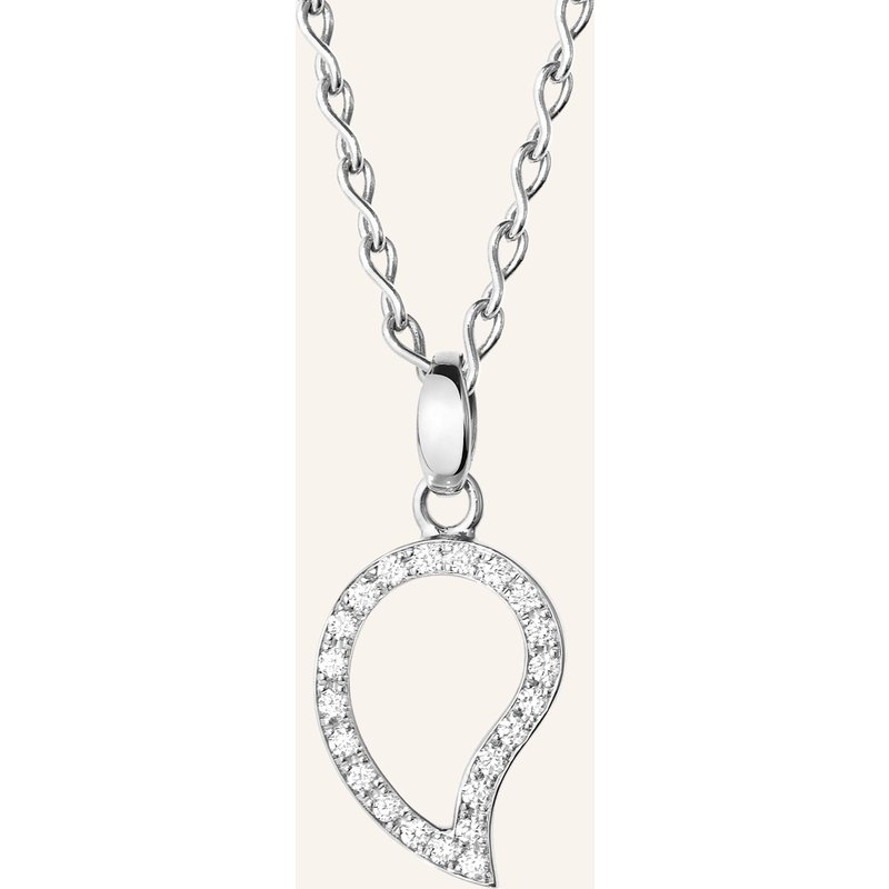 Tamara Comolli Anhänger Pendant Signature Small Diamond Pavé Mit Diamant Pavé 18k Weißgold silber