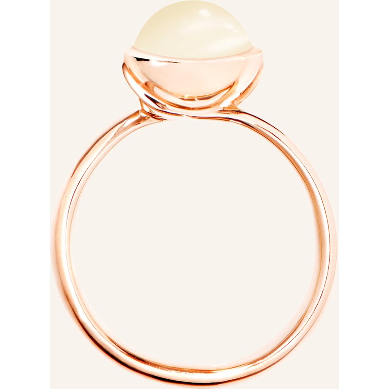 Tamara Comolli Ring Ring Bouton Small Moonstone Sand/White Aus 18k Roségold Sand Mondstein rosegold