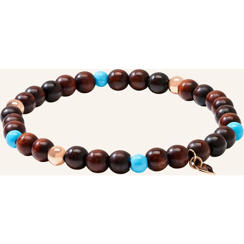 Tamara Comolli Armband Bracelet India Snakewood With Turquoise Beads, One Row, Medium Snakewood Türkis 18k Roségold rosegold