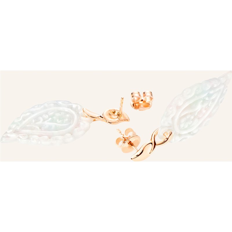 Tamara Comolli Ohrhänger Ohrhänger India Mother Of Pearl White Perlmutt 18k Roségold rosegold