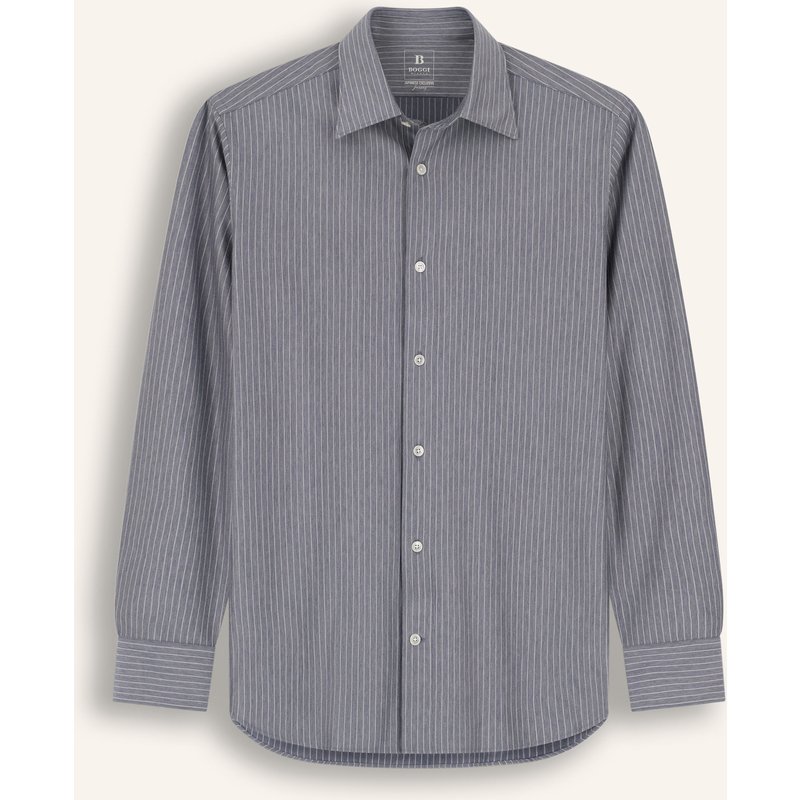 Boggi Milano Jerseyhemd Regular Fit blau