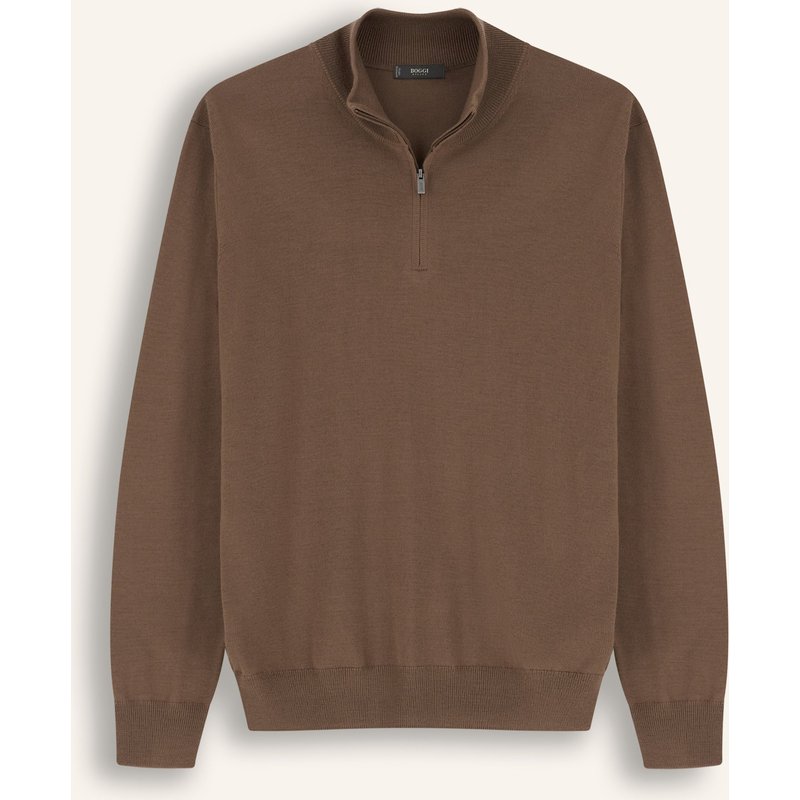 Boggi Milano Rollkragenpullover Aus Cashmere braun
