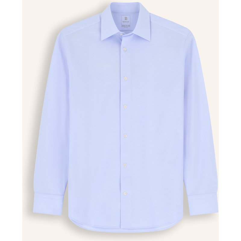 Boggi Milano Jerseyhemd Regular Fit blau