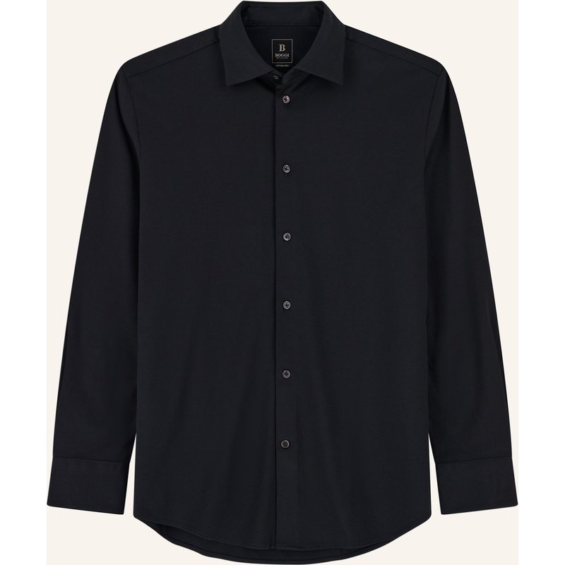 Boggi Milano Jerseyhemd Regular Fit schwarz