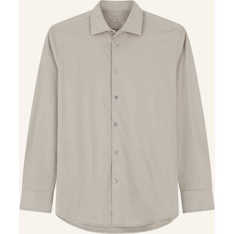 Boggi Milano Jerseyhemd Regular Fit beige