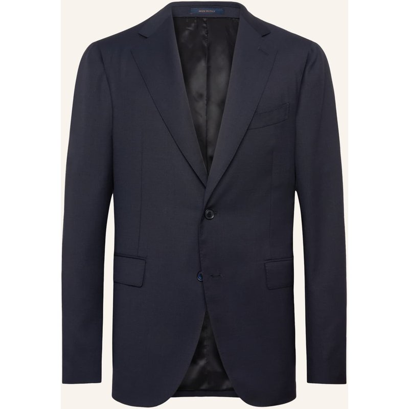 Boggi Milano Jacket In Woven Bird’S Eye Wool Fabric blau