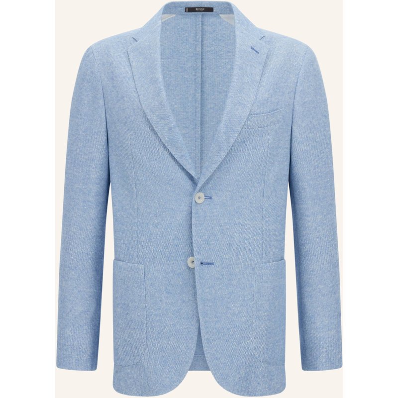 Boggi Milano Sakko Regular Fit Mit Leinen blau