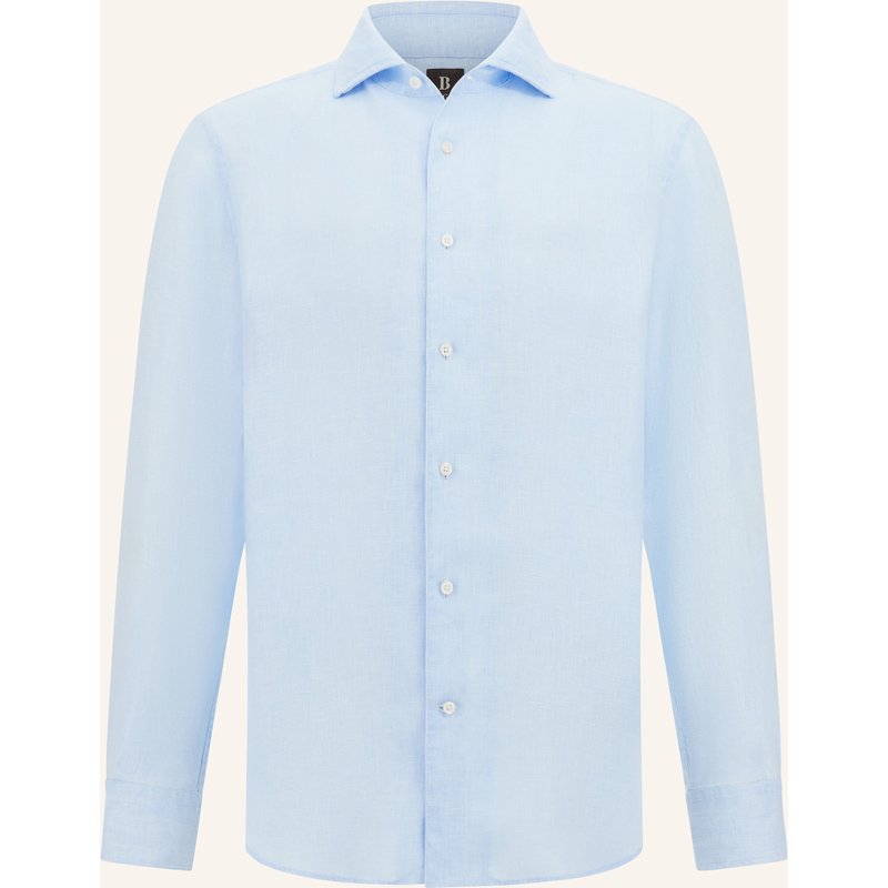 Boggi Milano Leinenhemd Regular blau