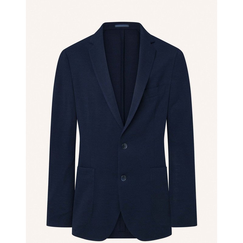 Hackett London Anzugjacke Ultra Lw Pique Knit blau