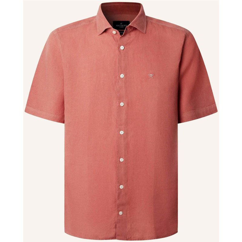 Hackett London Freizeithemd Gmd Linen Ss rosa