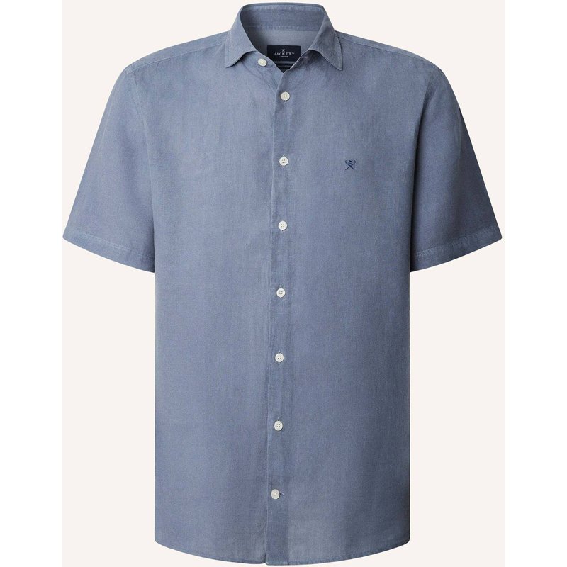 Hackett London Freizeithemd Gmd Linen Ss blau
