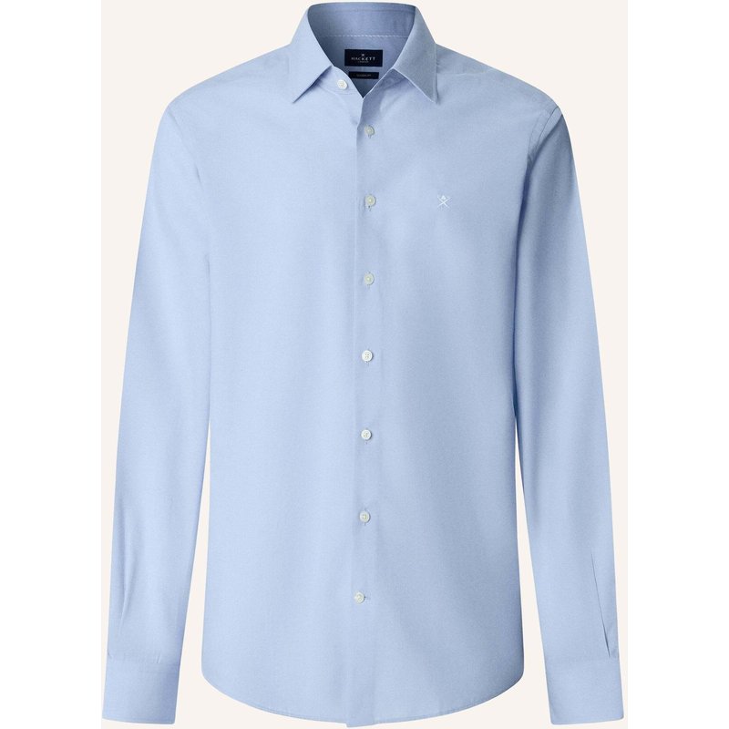 Hackett London Freizeithemd Solid End On End blau