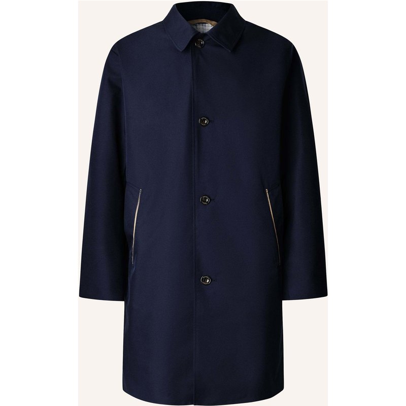 Hackett London Trench Mantel Belgravia Mac blau