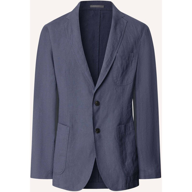Hackett London Sakko Gmw Lw Linen Blazer blau