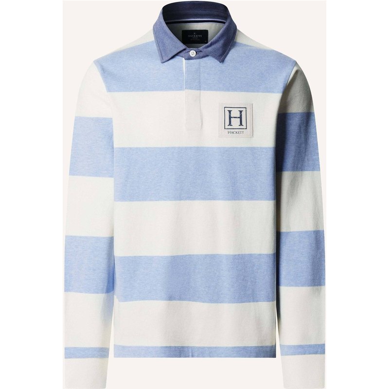Hackett London Poloshirt Heritage H Stripe Rby blau