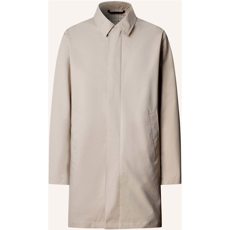 Hackett London Stehkragenmantel Sloane Mac beige