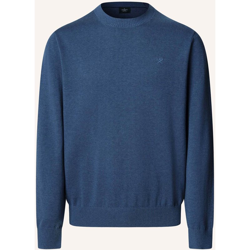 Hackett London Pullover Ess Cotton Crew blau
