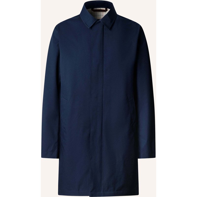 Hackett London Stehkragenmantel Sloane Mac blau