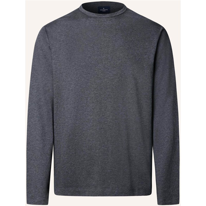 Hackett London T-Shirt Pima Cotton Tee Ls grau