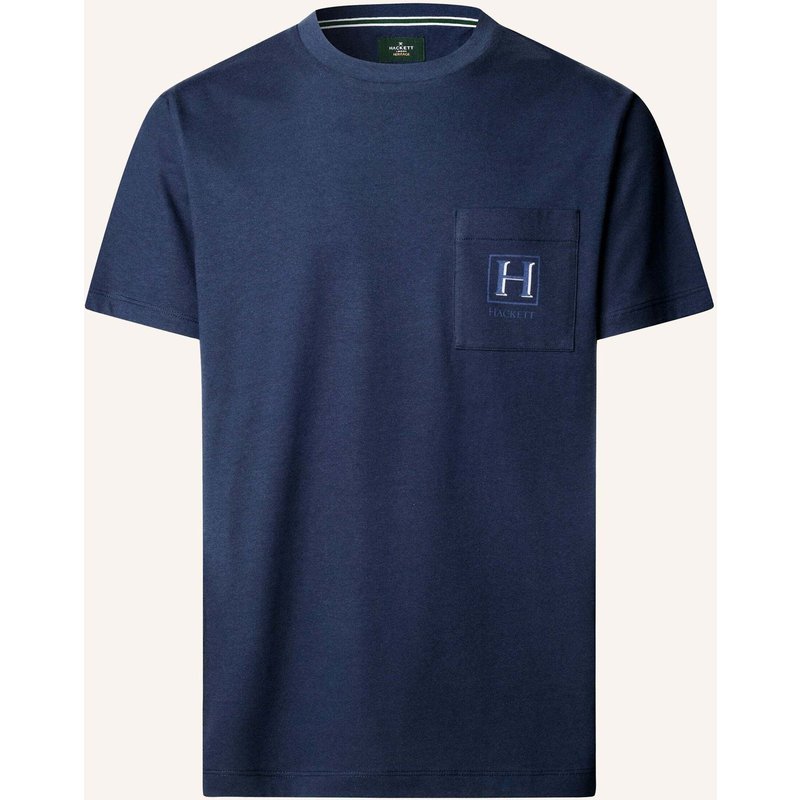 Hackett London T-Shirt Heritage H Pocket Tee blau