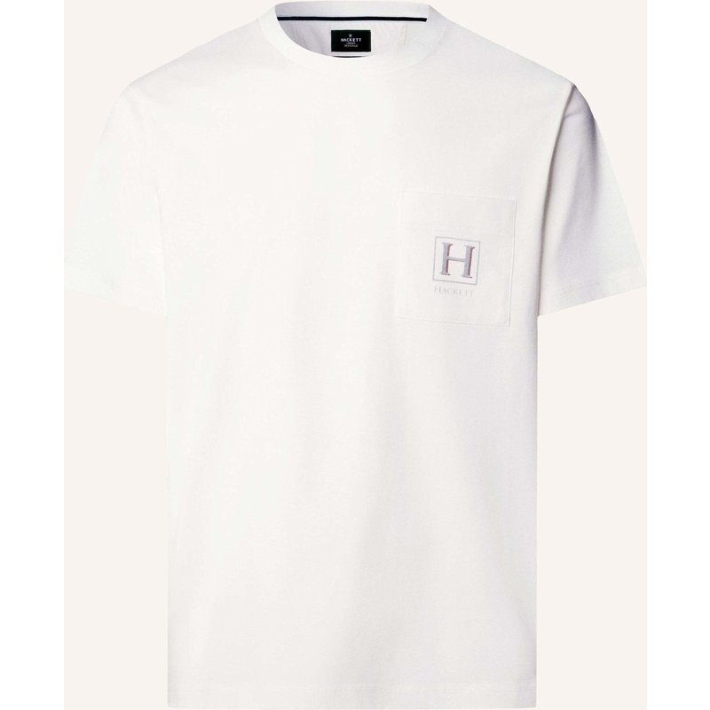 Hackett London T-Shirt Heritage H Pocket Tee weiss