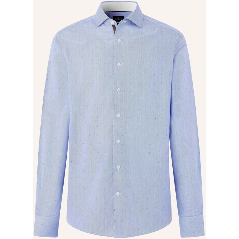 Hackett London Freizeithemd Fil Coupe Bengal Str blau