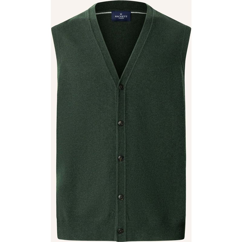 Hackett London Pullover Wool Cash Mix Wcoat gruen