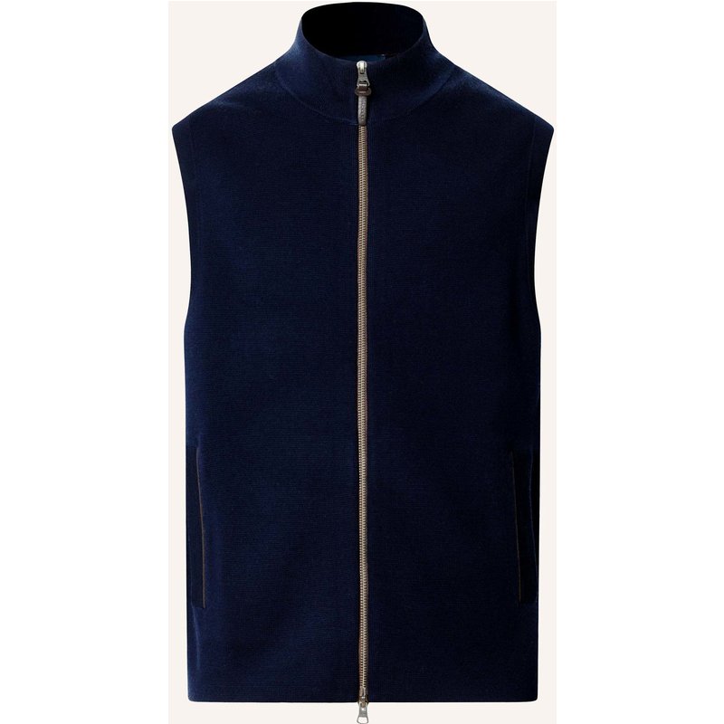Hackett London Pullover Milano Knit Gilet blau