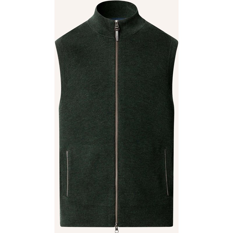 Hackett London Pullover Milano Knit Gilet gruen