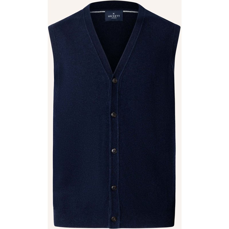 Hackett London Pullover Wool Cash Mix Wcoat blau