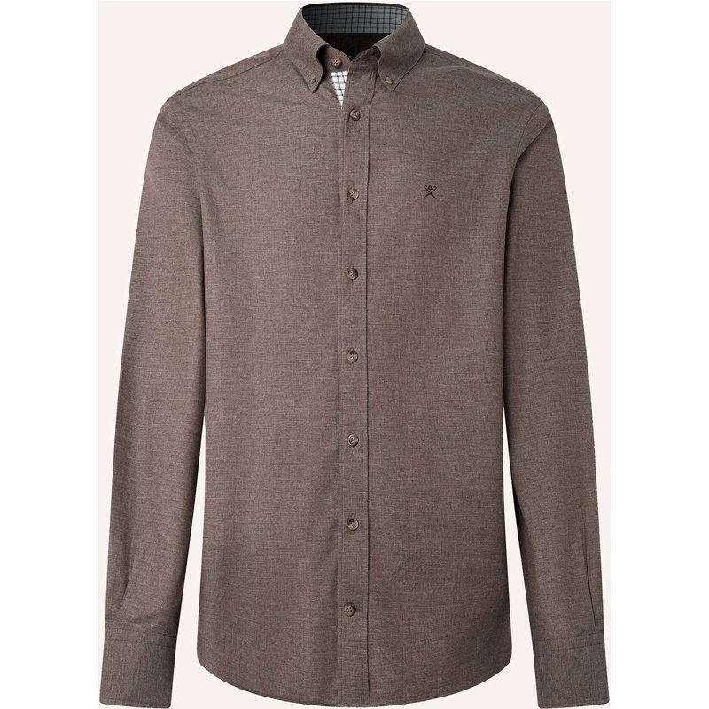 Hackett London Freizeithemd Flannel Multi Trim beige
