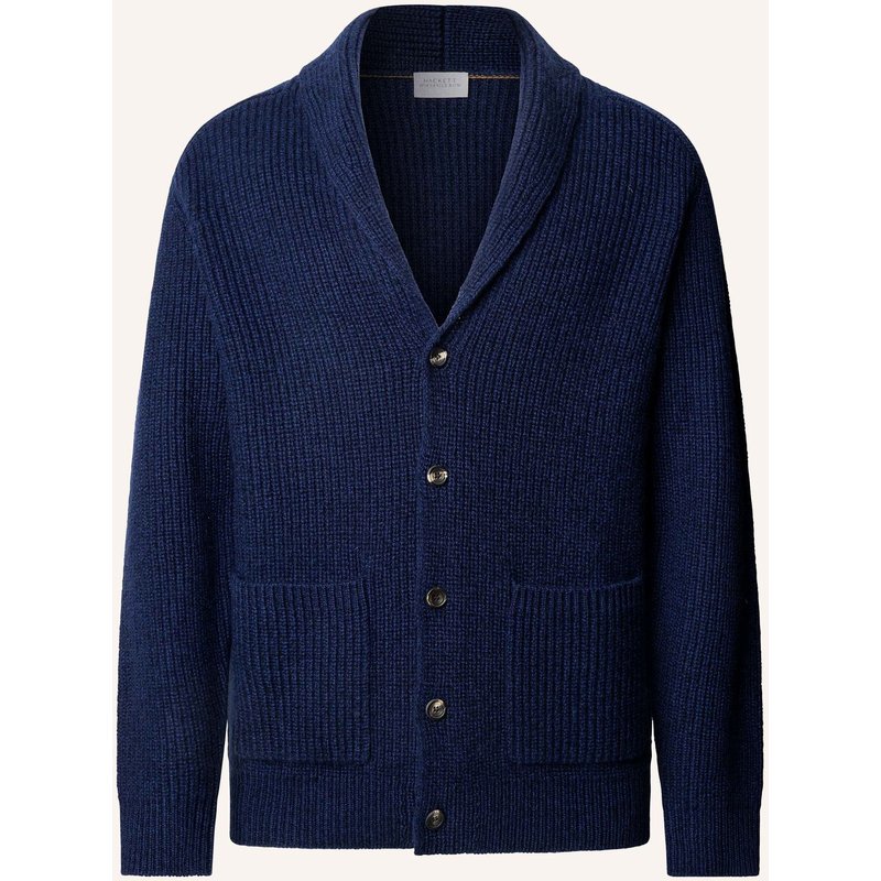Hackett London Poloshirt Sr Shawl Cardigan blau