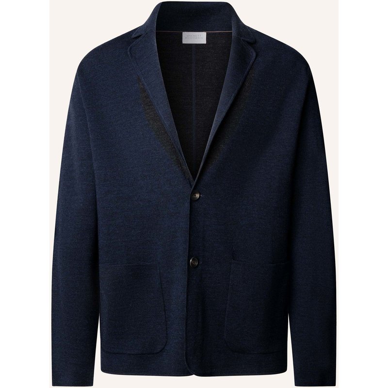Hackett London Strickjacken Cardigan Sr Df Knit Blazer blau