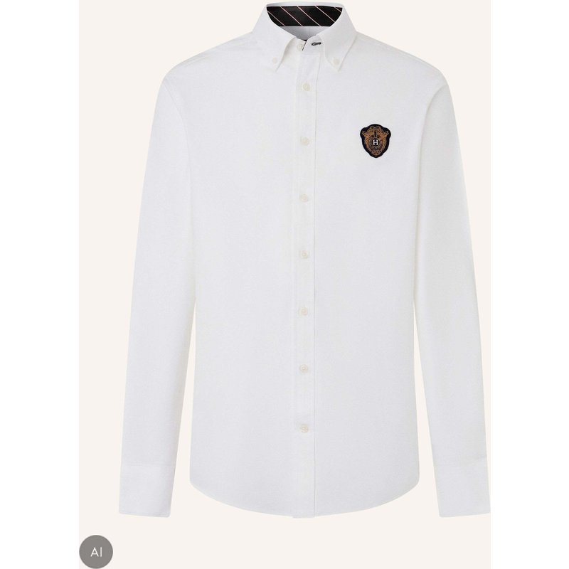 Hackett London Freizeithemd Heritage Country Crest weiss