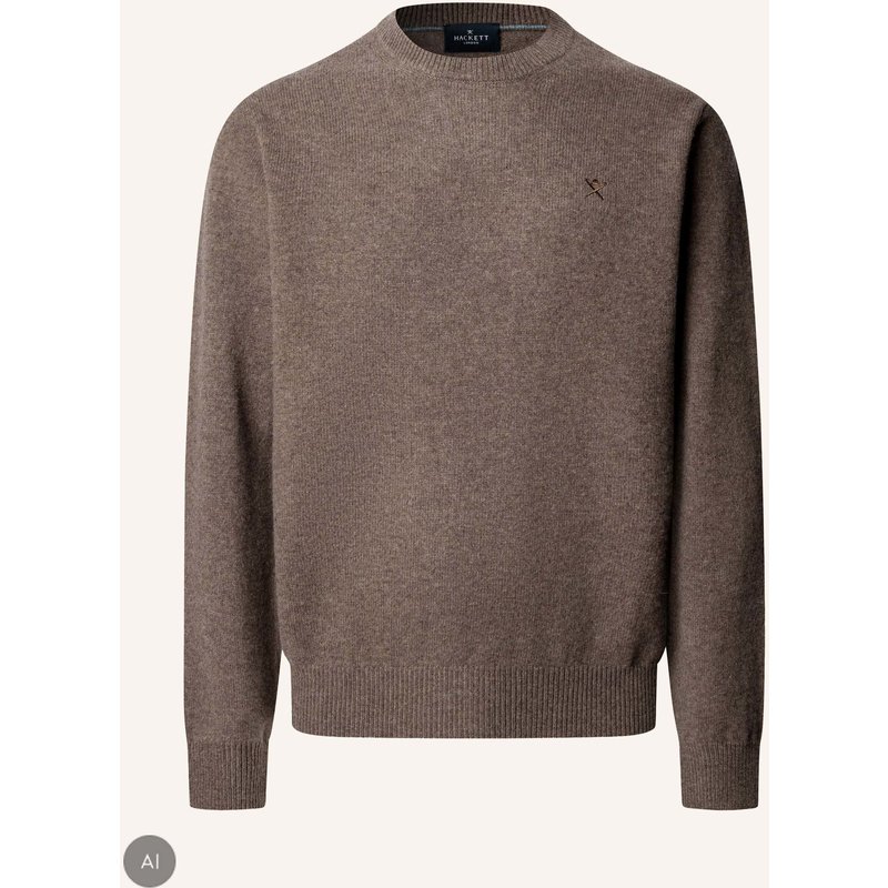 Hackett London Pullover Lambswool Crew beige