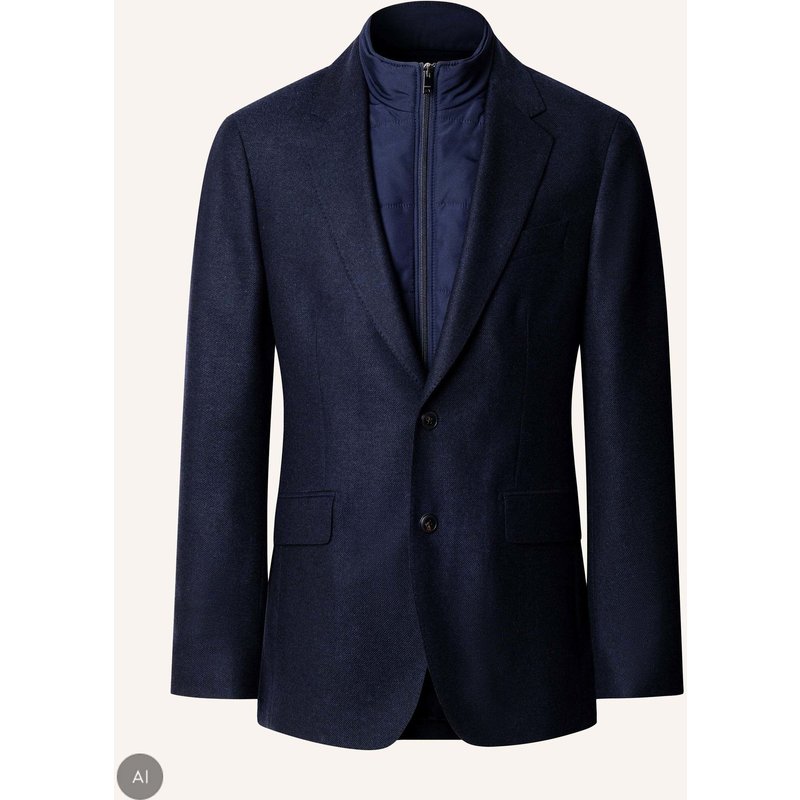 Hackett London Sakko Wl Flan Twill W/Bib blau