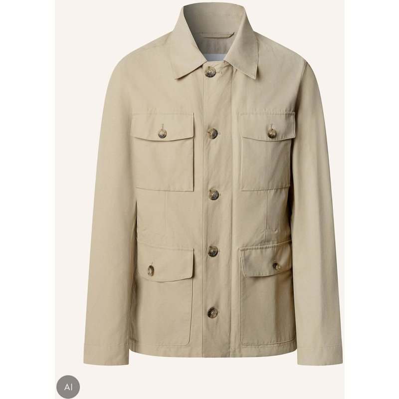 Hackett London Stehkragenmantel Sr Cotton 4 Pkt beige