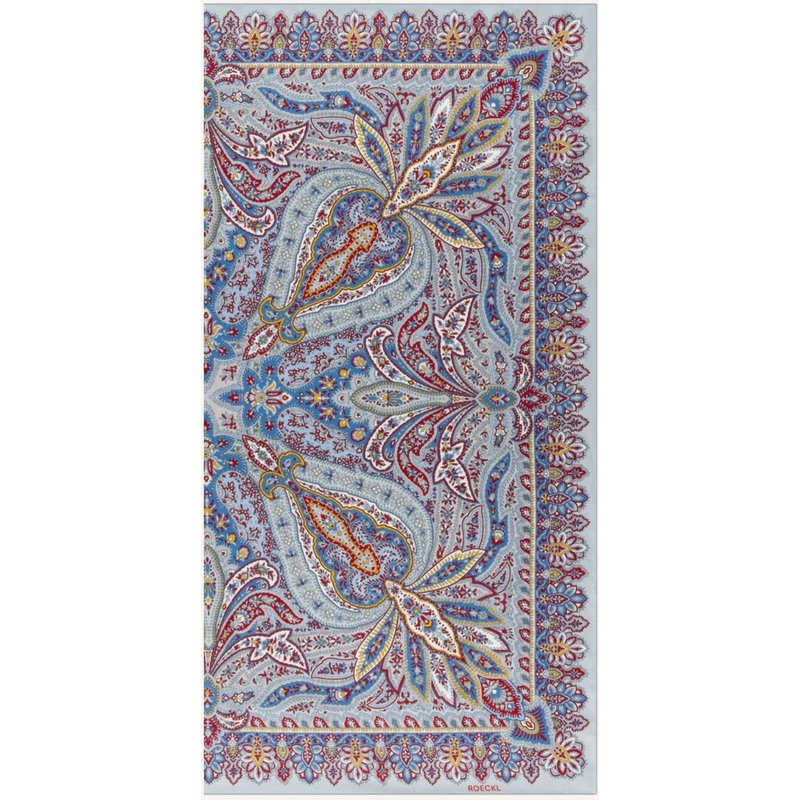 Roeckl Seidentuch Flourishing Paisley blau
