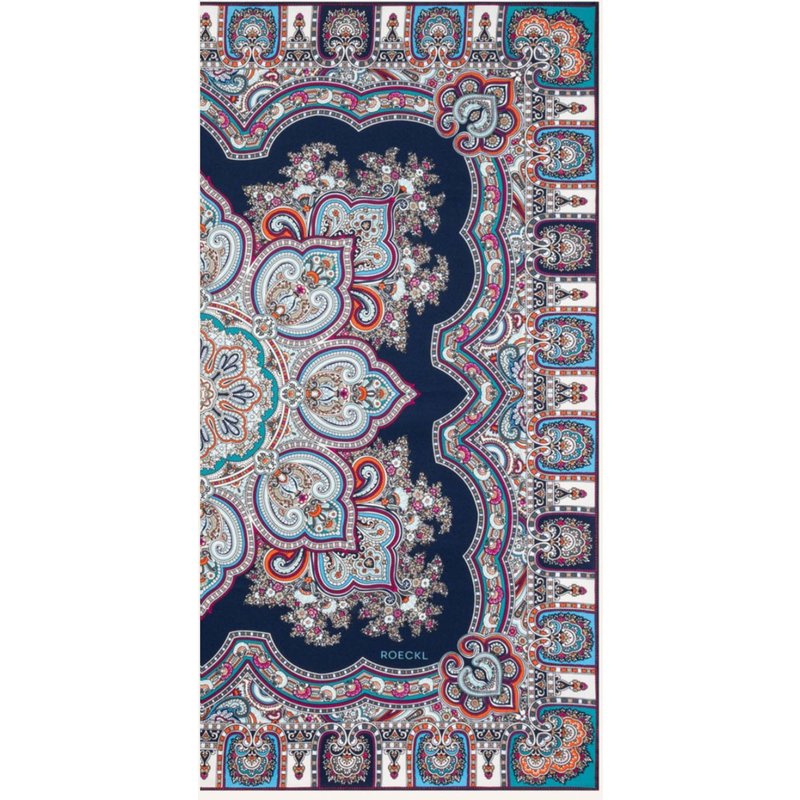 Roeckl Seidentuch Timeless Paisley blau