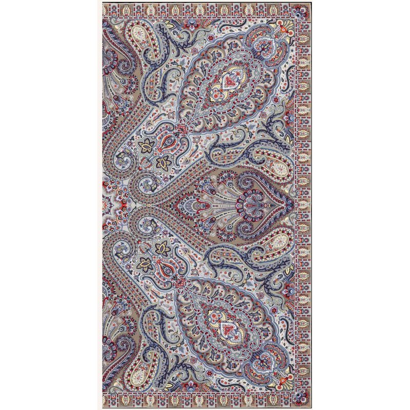 Roeckl Woll-Seidentuch Paisley Glow blau
