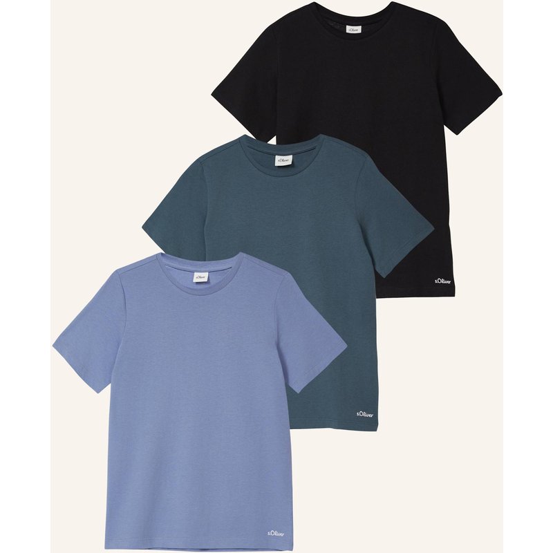 S.Oliver Red 3er-Pack T-Shirts schwarz